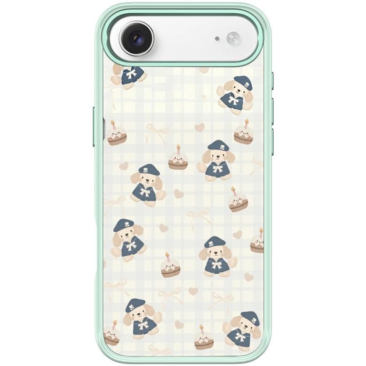 For iPhone Air Adorable Beret Puppy Pattern Magnetic Phone Case(Light Green) - Immagine 1