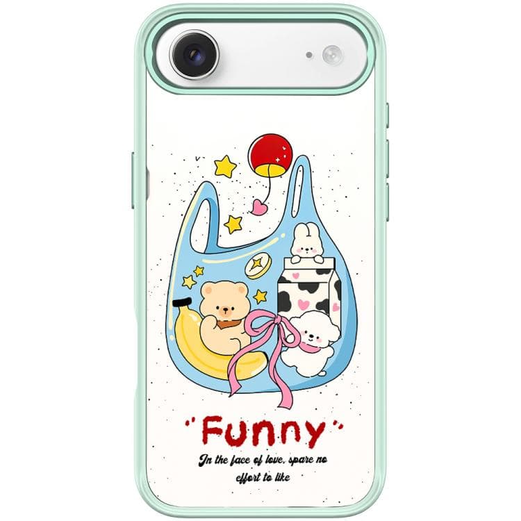 For iPhone Air Adorable Handbag Bear Pattern Magnetic Phone Case(Light Green) - Immagine 1