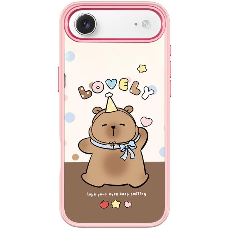 For iPhone Air Adorable Little Capybara Pattern Magnetic Phone Case(Pink) - Immagine 1