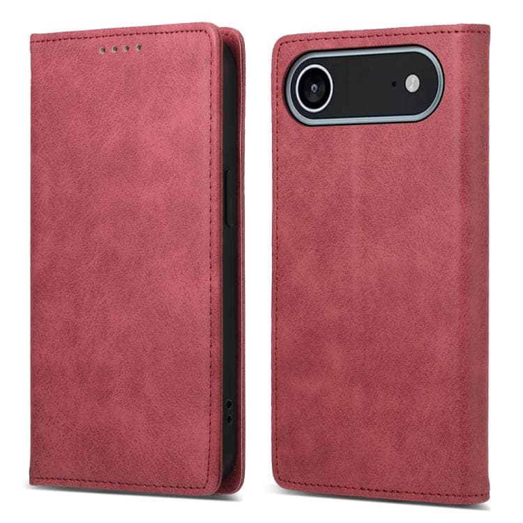 For iPhone Air Business Solid Color Magnetic RFID Leather Phone Case(Red) - Immagine 1