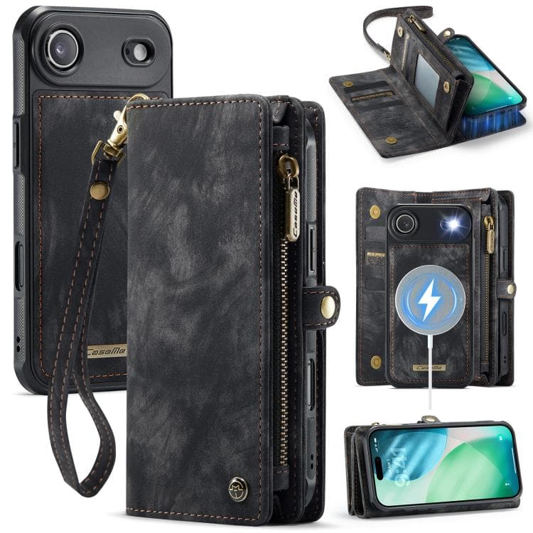 For iPhone Air CaseMe 008 Detachable Multifunctional Leather Phone Case(Black) - Immagine 1