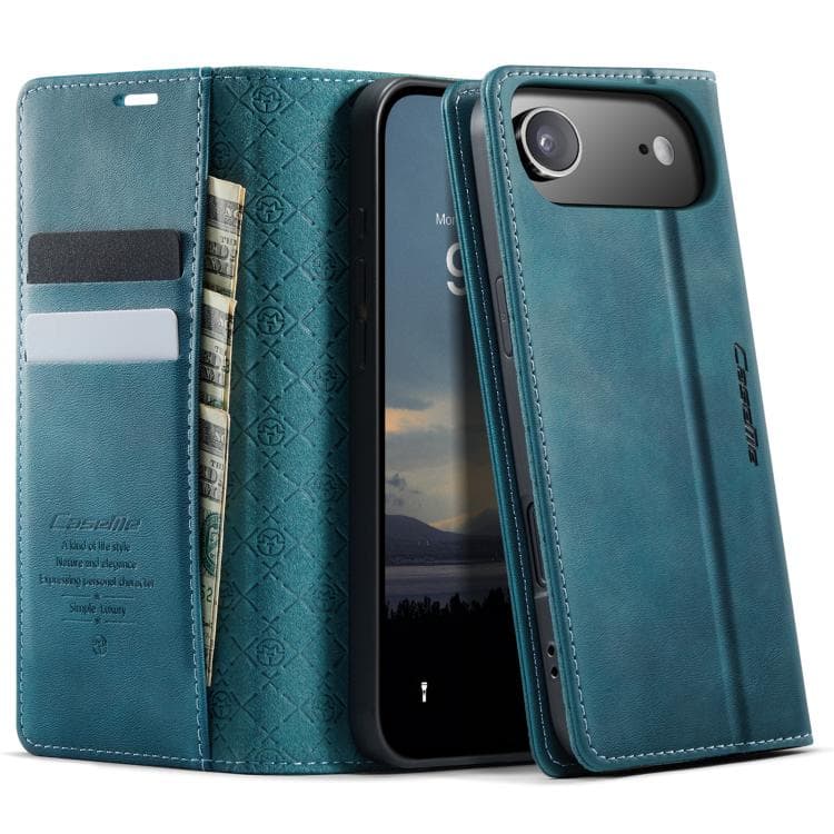 For iPhone Air CaseMe 033 Calf Leather Lining Microfibre RFID Blocking Phone Case(Green) - Immagine 1