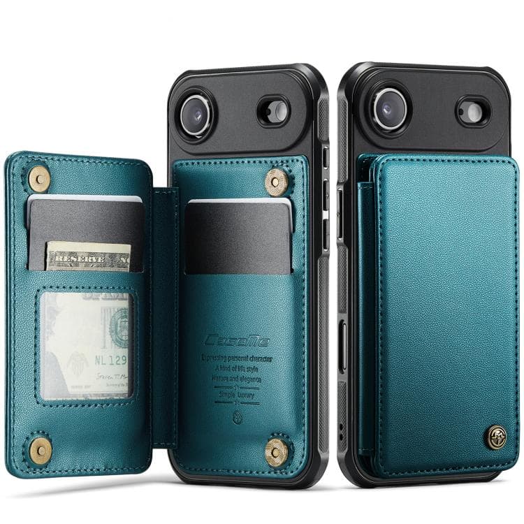 For iPhone Air CaseMe C22 Card Slots Holder RFID Anti-theft Phone Case(Green) - Immagine 1