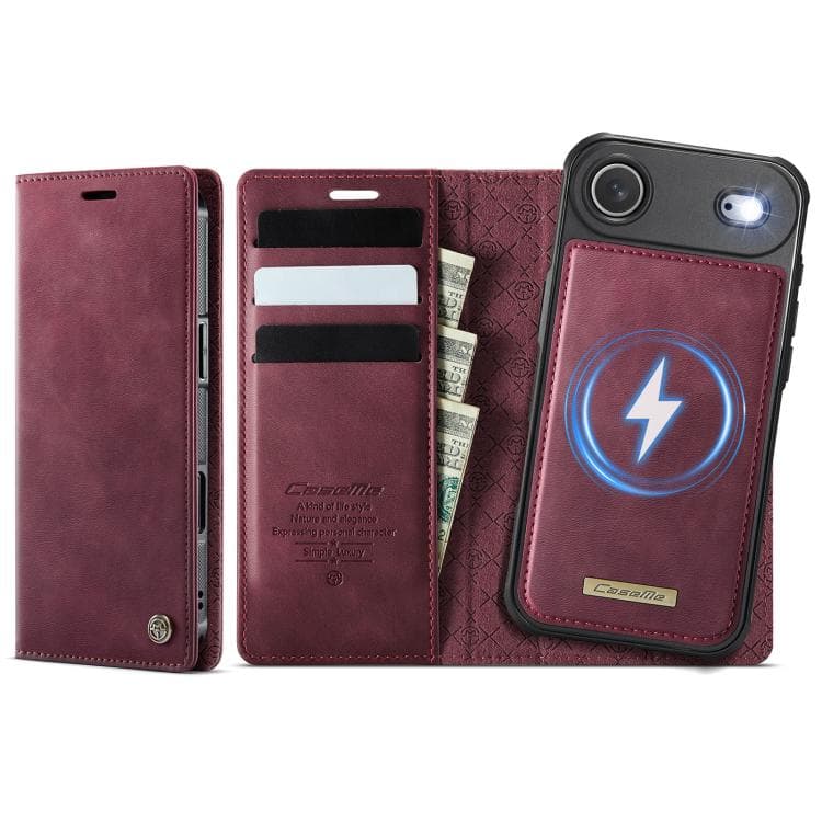 For iPhone Air CaseMe C49 MagSafe RFID Blocking Detachable Wallet Leather Phone Case(Red) - Immagine 1