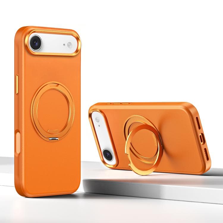 For iPhone Air Cloud Block Star Leather Series 360 Degree Rotation Holder Magnetic Phone Case(Orange) - Immagine 1