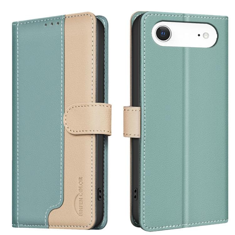 For iPhone Air Color Matching RFID Anti-theft Leather Phone Case(Green) - Immagine 1