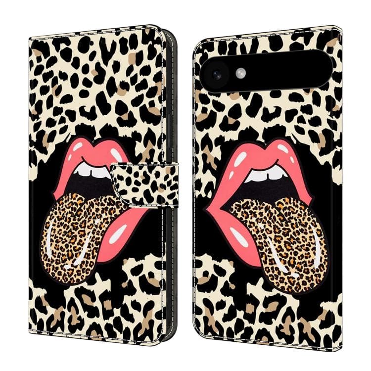 For iPhone Air Crystal-Like Painted Vegan Leather Phone Case(Leopard-print Tongue) - Immagine 1