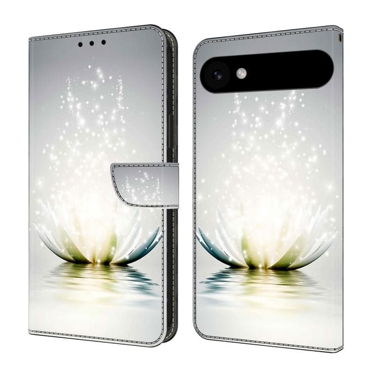 Custodia in pelle vegana dipinta simile al cristallo per iPhone Air (Loto sotto la lampada) - Immagine 1