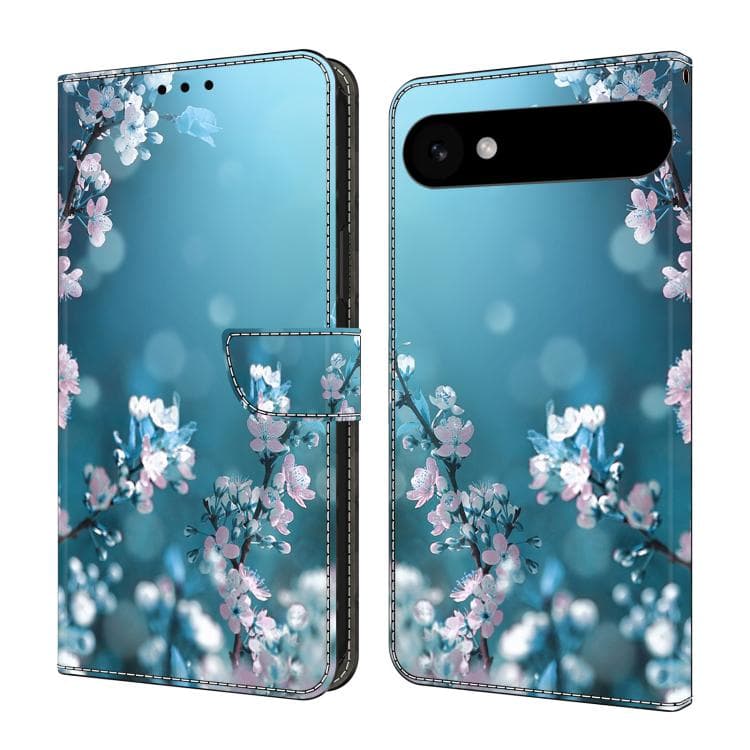 Custodia in pelle vegana dipinta simile al cristallo per iPhone Air (Fior di Prugno) - Immagine 1