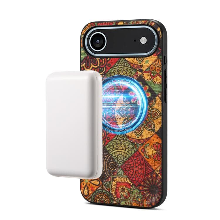 For iPhone Air Denior A07 Flower Language Series Magnetic Vegan Leather Phone Case(Yellow) - Immagine 1