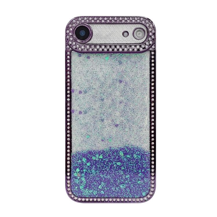 For iPhone Air Diamond Gradient Glitter Sequins Plated Phone Case(Purple) - Immagine 1