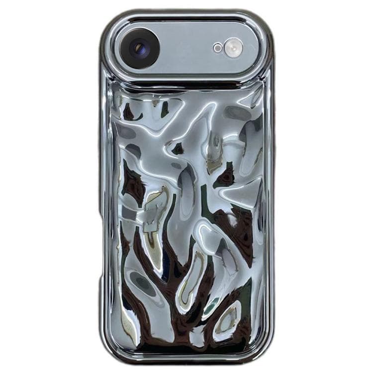 Custodia in TPU per iPhone Air con texture meteorite elettroplaccata (Argento) - Immagine 1