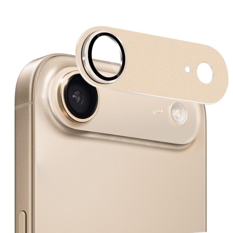 For iPhone Air ENKAY Anti-reflection Camera Lens Frosted Armor Aluminium Alloy Tempered Glass Film(Light Golden) - Immagine 1