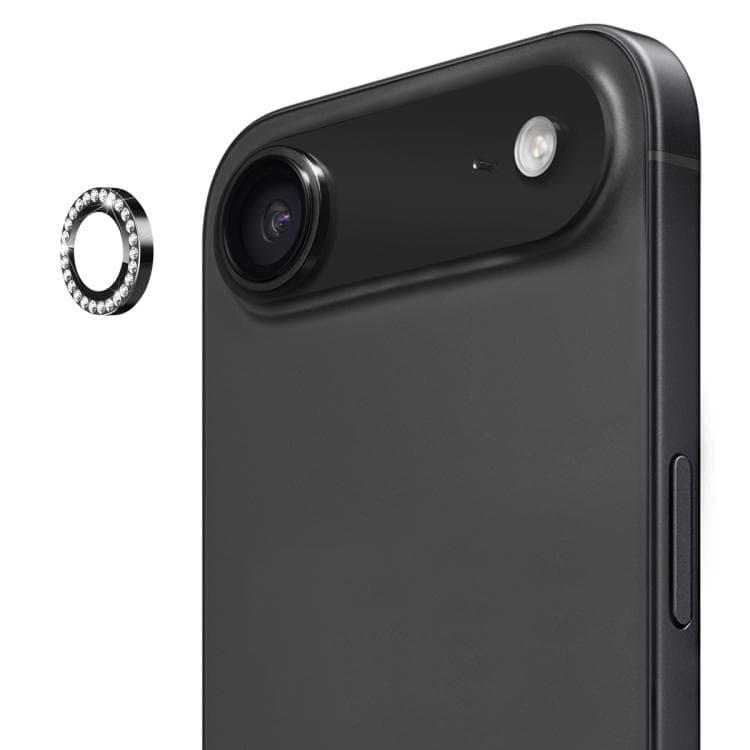 For iPhone Air ENKAY AR Anti-reflection Individual Diamond Ring Camera Lens Glass Full Film(Black) - Immagine 1