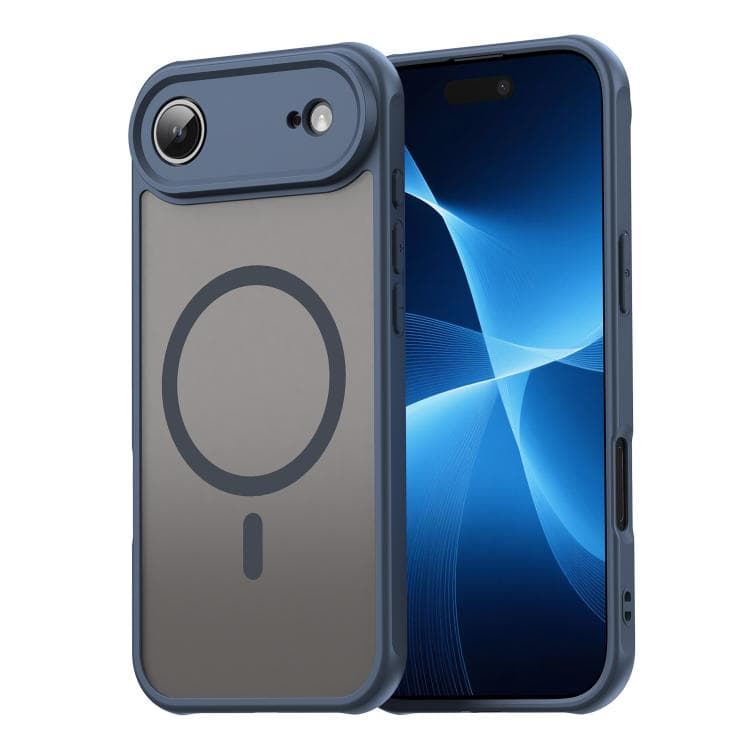 For iPhone Air Fan Dun Series TPU Hybrid PC Frosted Magsafe Phone Case(Blue) - Immagine 1