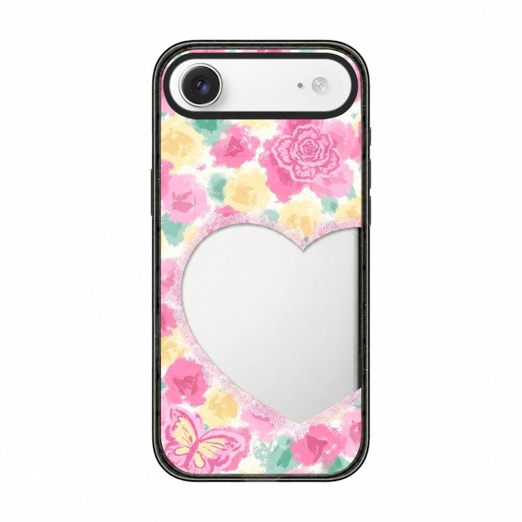 For iPhone Air French Style Star Bow Transparent Acrylic TPU Phone Case(Heart Flowers) - Immagine 1