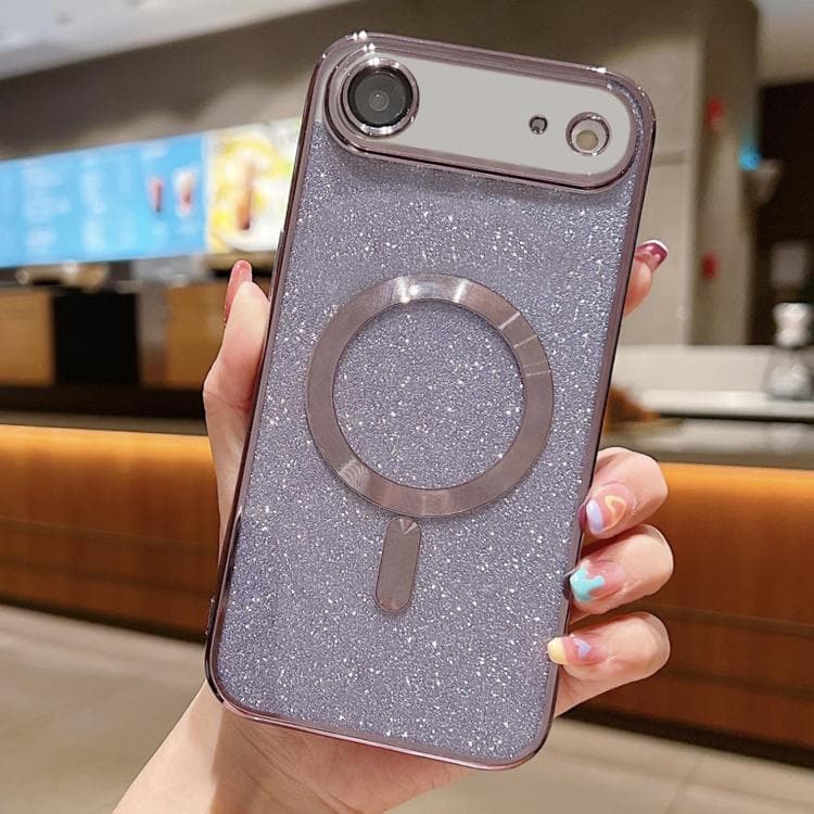For iPhone Air Glitter Electroplating MagSafe TPU Phone Case(Purple) - Immagine 1