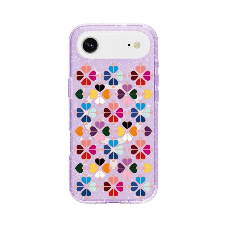 For iPhone Air Glittering Crystal Red Heart Pattern Magnetic Phone Case(Purple) - Immagine 1
