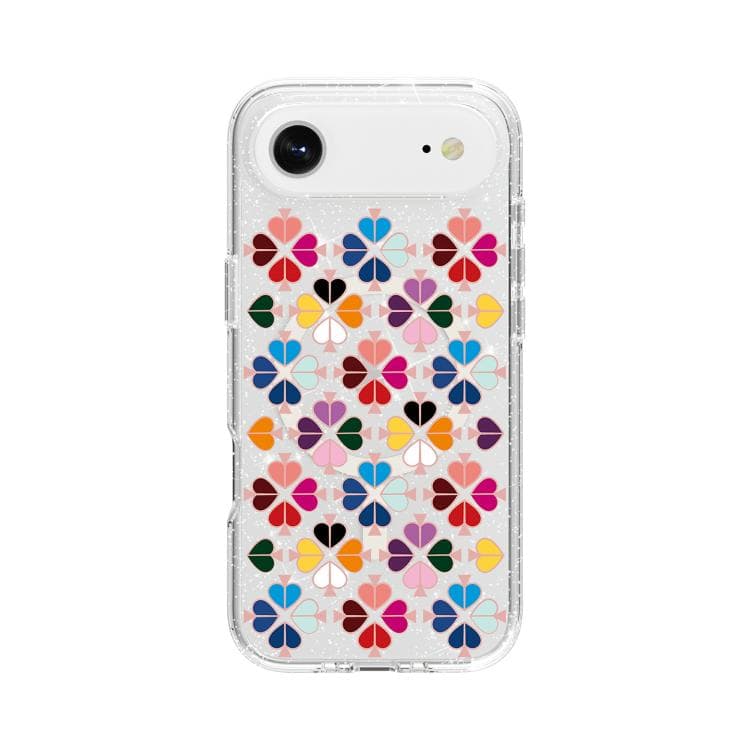 For iPhone Air Glittering Crystal Red Heart Pattern Magnetic Phone Case(Transparent) - Immagine 1