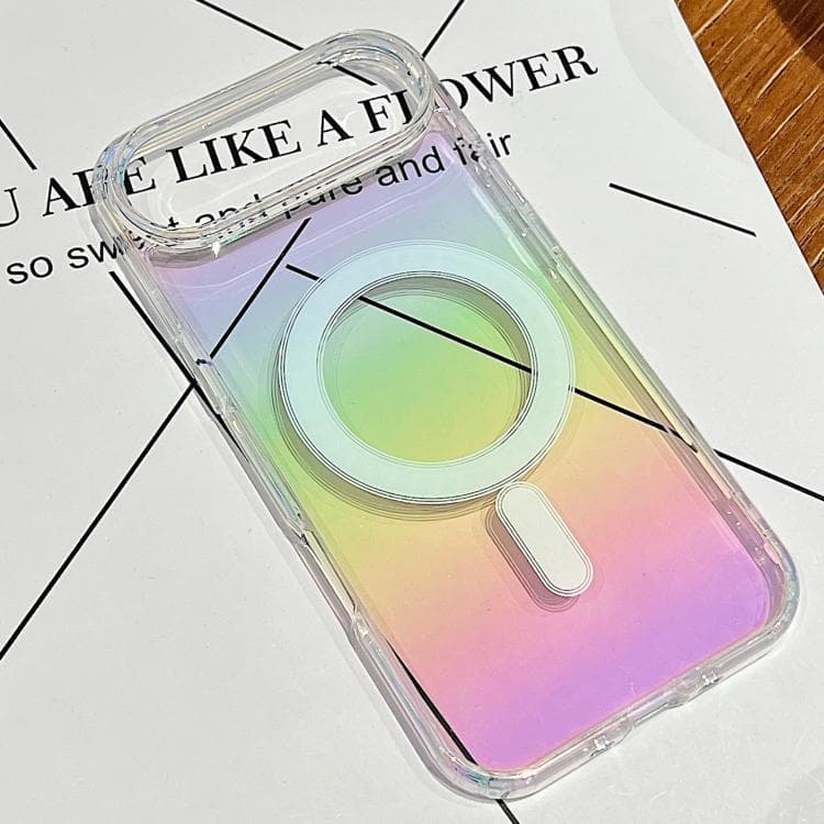 For iPhone Air Gradient Color MagSafe Airbag Full Coverage Phone Case(Rainbow) - Immagine 1