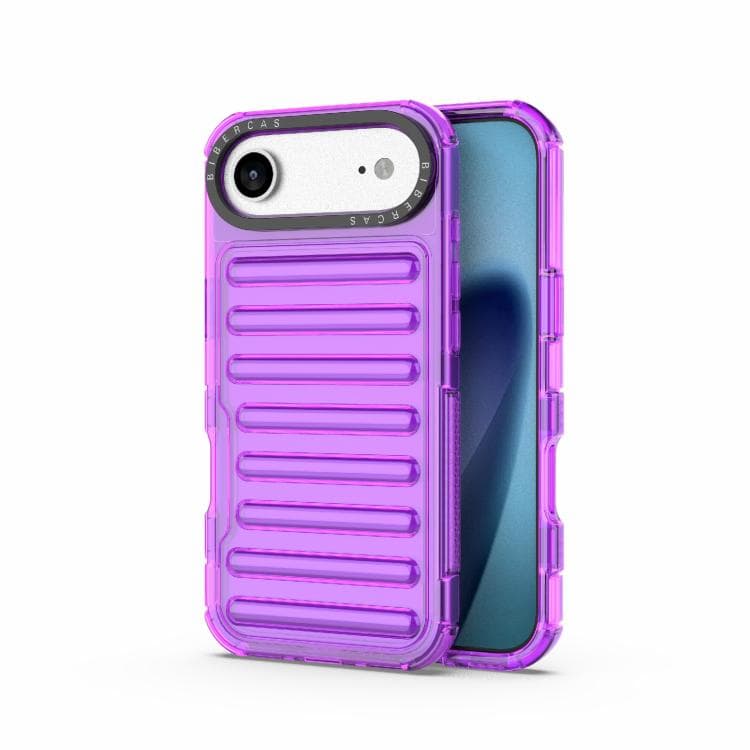 For iPhone Air High Transparency TPU Hybrid PC Airbag Phone Case(Transparent Purple) - Immagine 1