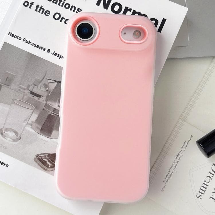 For iPhone Air Jelly Color Matte Feel PC Hybrid TPU Phone Case(Pink) - Immagine 1