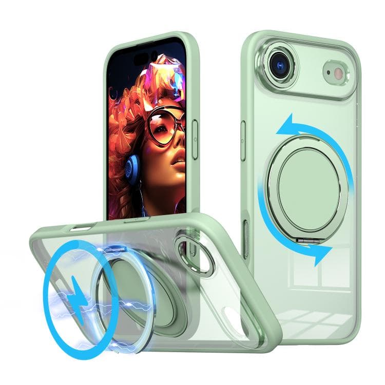 For iPhone Air Kalebol 360-degree Rotating MagSafe Magnetic Holder Phone Case(Avocado Green) - Immagine 1