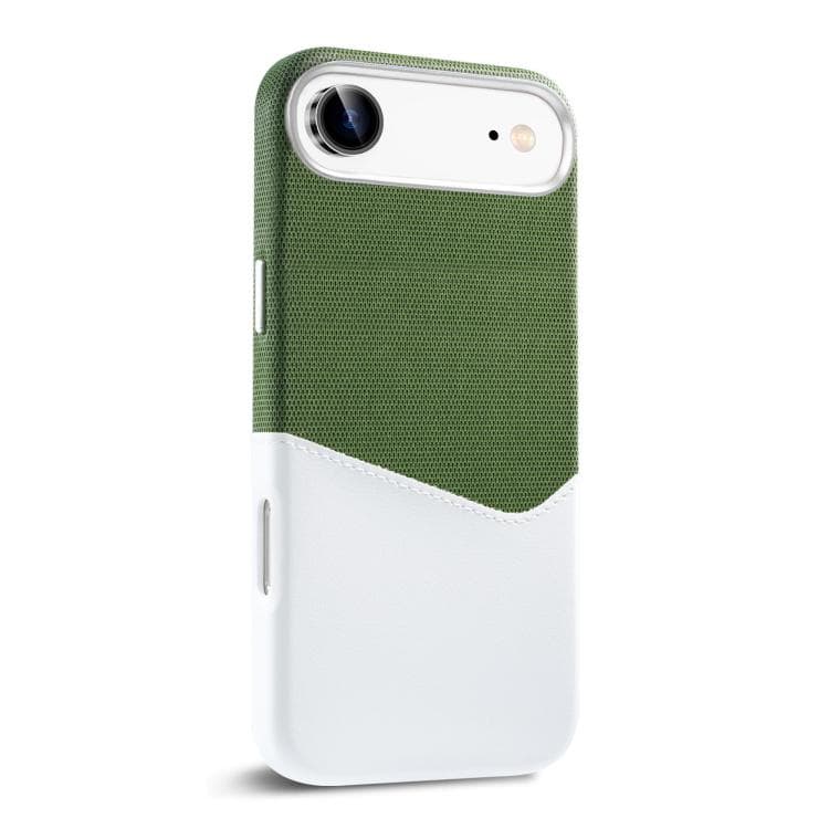 For iPhone Air Kalebol Cloth Textue Stitching Card Slot Magnetic Phone Case(Green) - Immagine 1