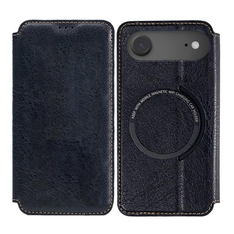 For iPhone Air Kalebol Flip Card Slot MagSafe Leather Phone Case(Black) - Immagine 1