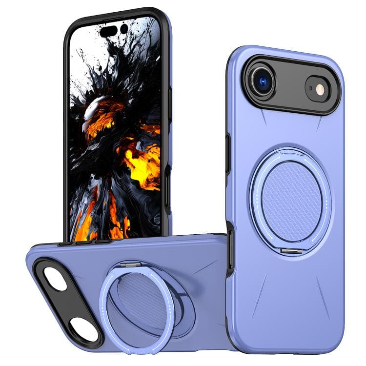 For iPhone Air Kalebol Magnetic MagSafe Rotation Holder PC Phone Case(Lilac) - Immagine 1