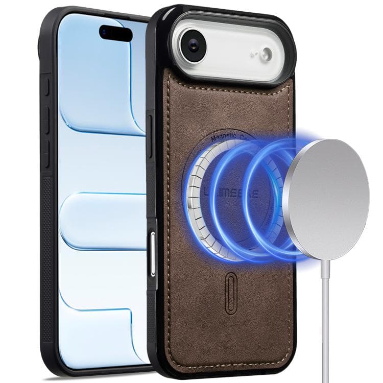 For iPhone Air LC.IMEEKE L6 Series MagSafe Magnetic Phone Case(Coffee) - Immagine 1