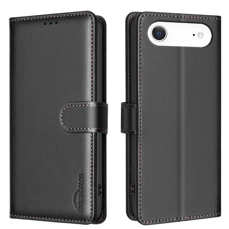 For iPhone Air Litchi Texture RFID Anti-theft Leather Phone Case(Black) - Immagine 1