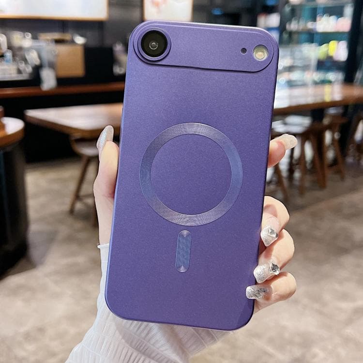 For iPhone Air Metallic Paint Magsafe Liquid TPU Phone Case(Purple) - Immagine 1
