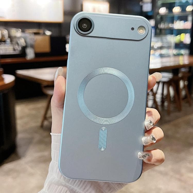 For iPhone Air Metallic Paint Magsafe Liquid TPU Phone Case(Sierra Blue) - Immagine 1