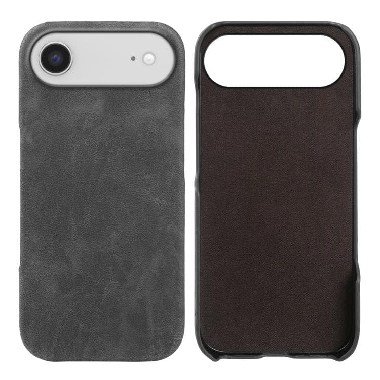 For iPhone Air Retro-skin Magnetic Vegan Leather Back Phone Case(Grey) - Immagine 1