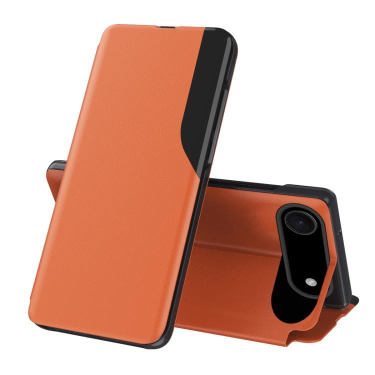 For iPhone Air Side Display Flip Leather Phone Case(Orange) - Immagine 1
