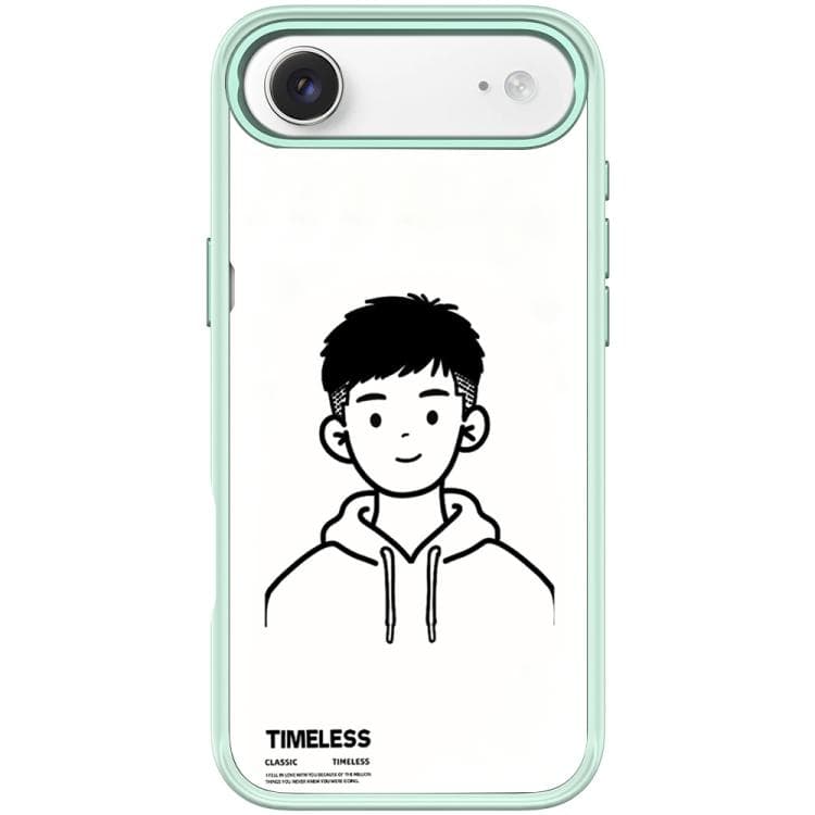 For iPhone Air Sketch Hooded Boy Pattern Magnetic Phone Case(Light Green) - Immagine 1