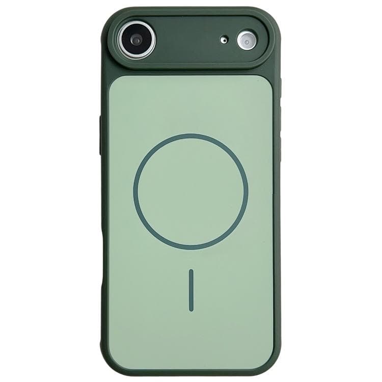For iPhone Air Skin Feel Color Blocking Cooling Magnetic Phone Case(Dark Green) - Immagine 1