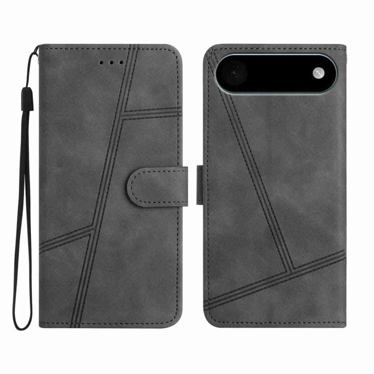 For iPhone Air Skin-feel Stitching Leather Phone Case(Grey) - Immagine 1