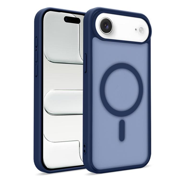 For iPhone Air Skin-Friendly Magnetic Shockproof TPU Hybrid PC Phone Case(Blue) - Immagine 1