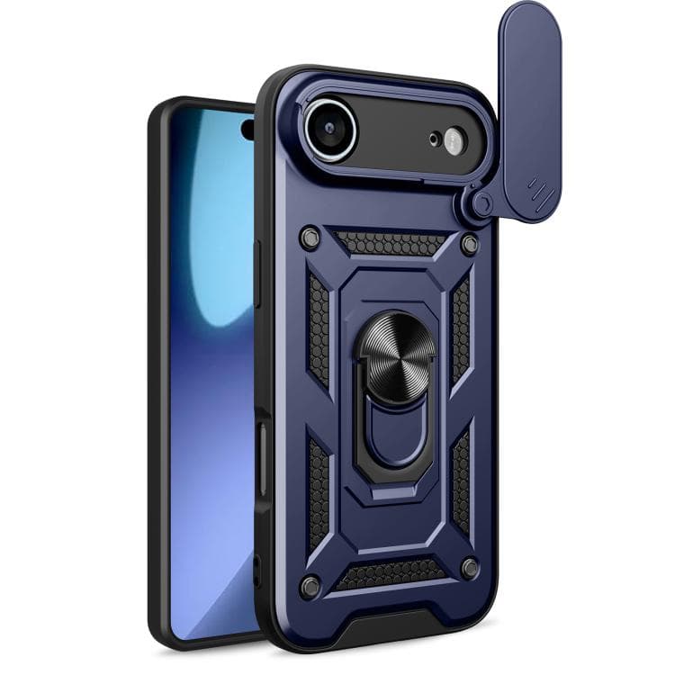 For iPhone Air Sliding Camera Cover Design TPU+PC Phone Case(Blue)