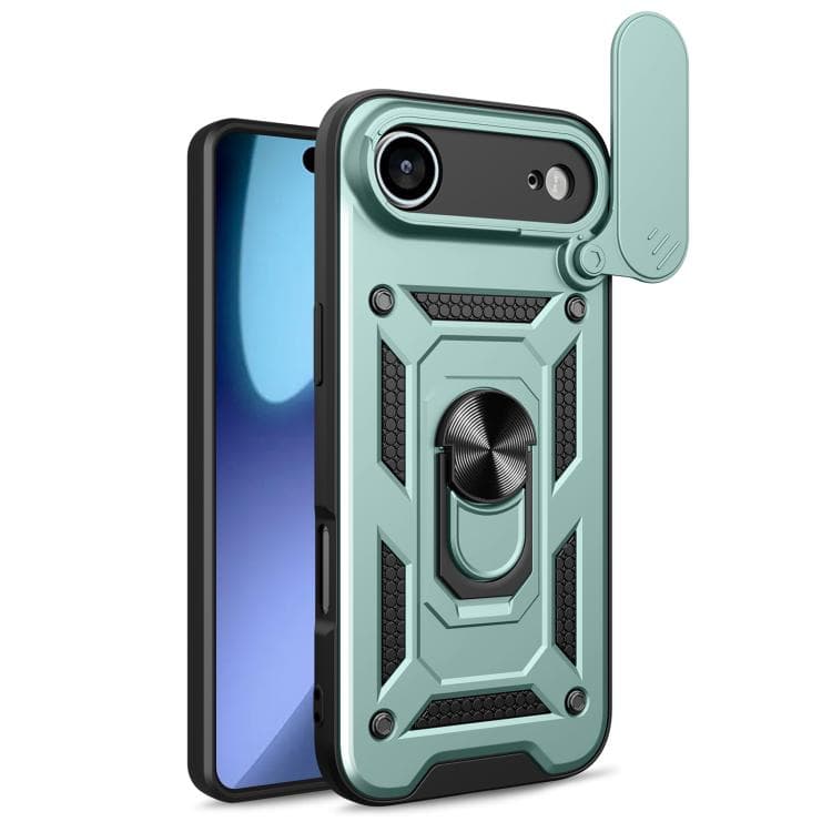 For iPhone Air Sliding Camera Cover Design TPU+PC Phone Case(Green)