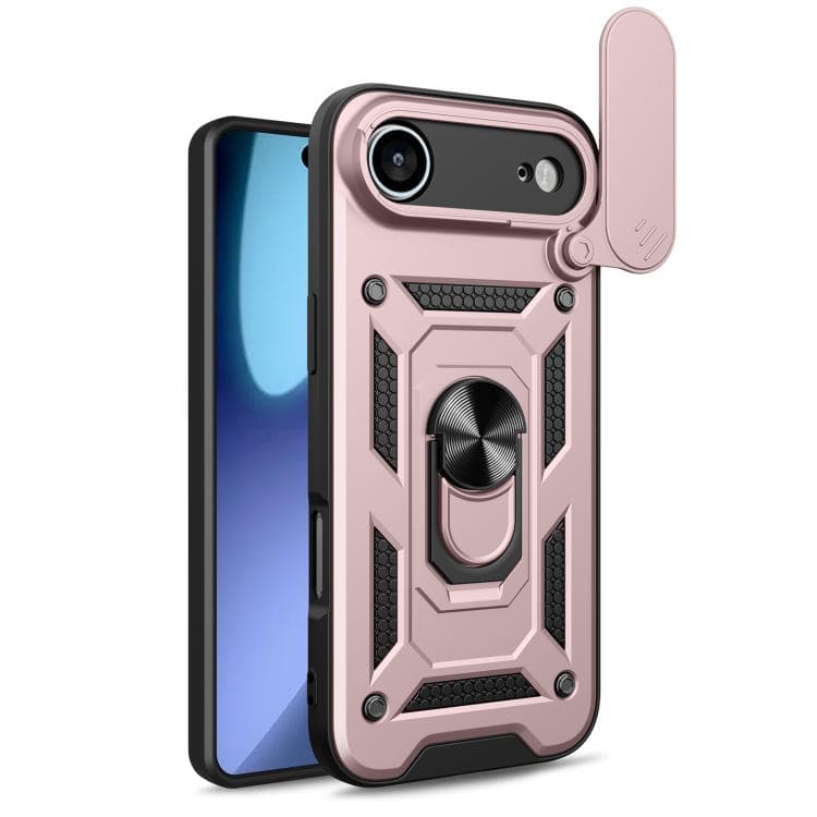 For iPhone Air Sliding Camera Cover Design TPU+PC Phone Case(Rose Gold)