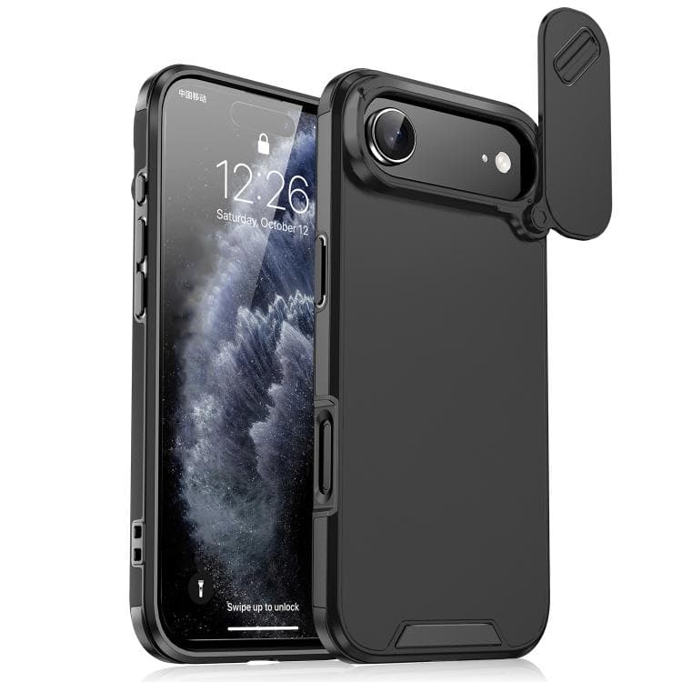For iPhone Air Sliding Camshield TPU + PC Phone Case(Black) - Immagine 1