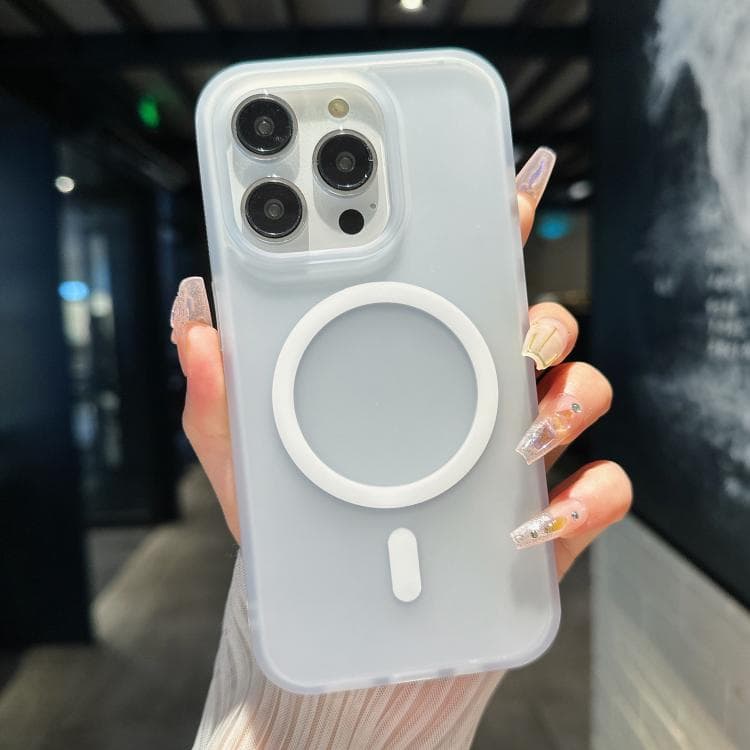 For iPhone Air Transparent TPU Hybrid PC Magsafe Phone Case(White) - Immagine 1