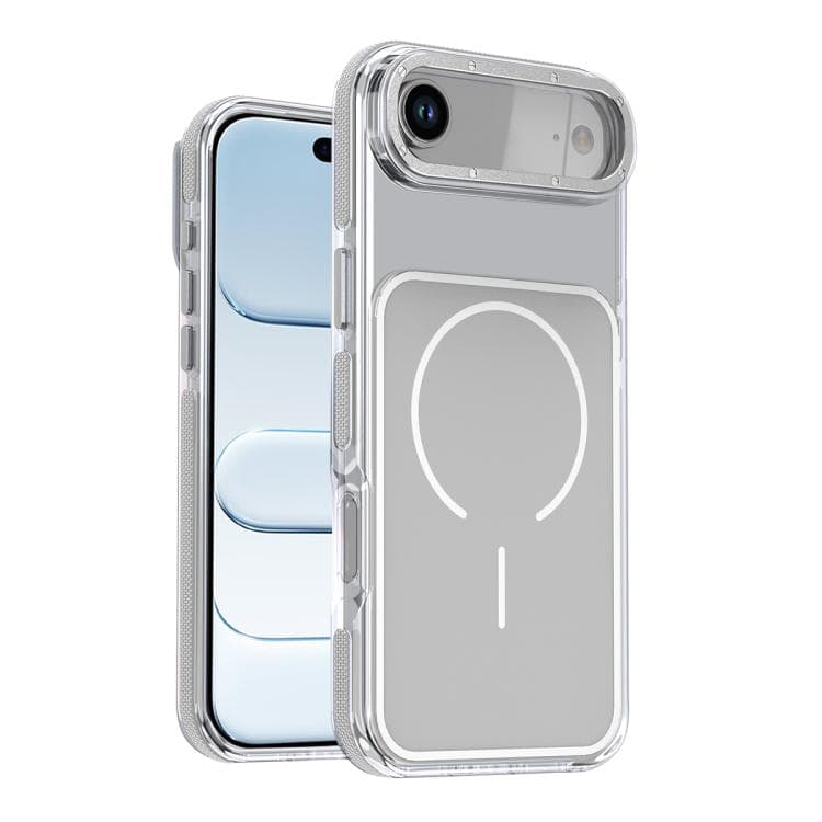 For iPhone Air Vibrant Dual-color TPU + Acrylic Magnetic Phone Case(Gray) - Immagine 1