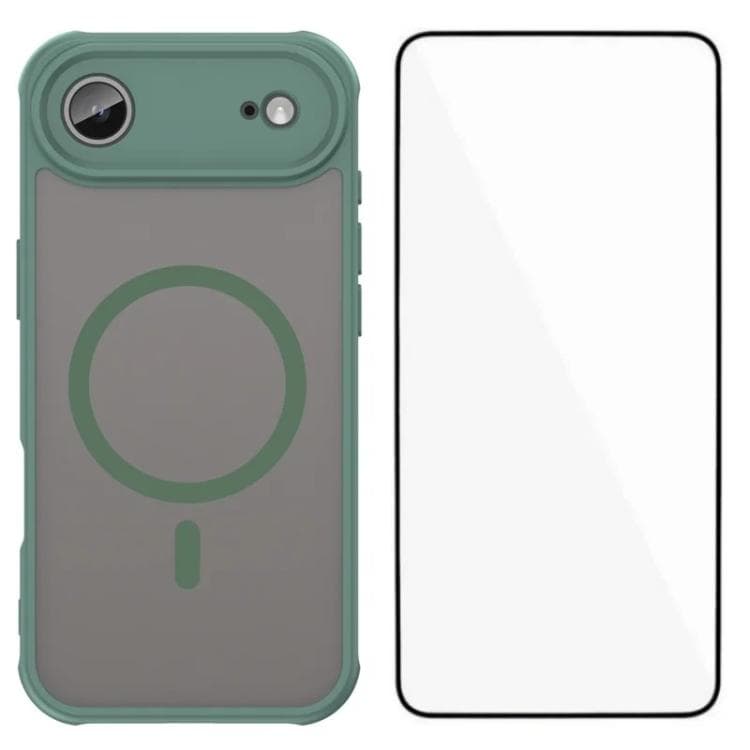 For iPhone Air WANLONFENG FD Series Skin Touch Magnetic Phone Case with Screen Film(Green) - Immagine 1