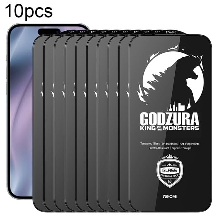 For iPhone Air WK WTP-124 10pcs 6D Curved Ultra-Fine Edge HD Full-Screen Tempered Glass Film(Transparent) - Immagine 1