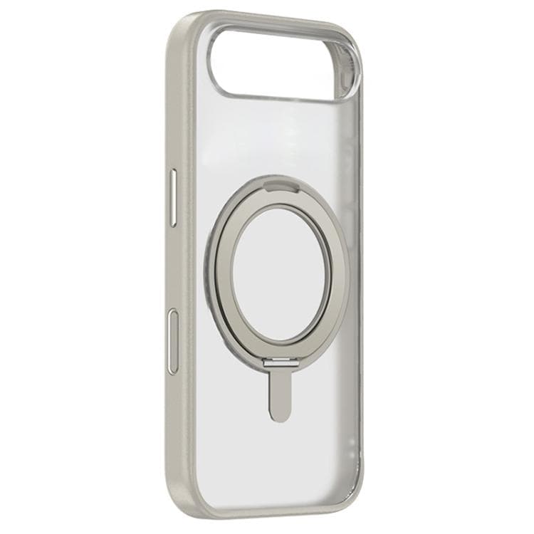 For iPhone Air ZGA Feitian 360 Rotation Holder Magsafe PC Hybrid TPU Phone Case(Grey) - Immagine 1