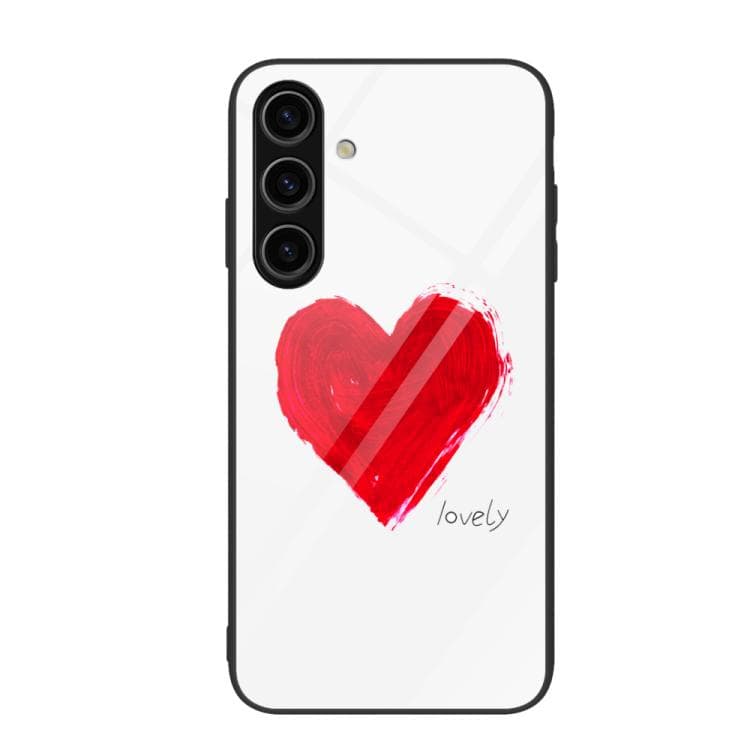For Samsung Galaxy S26 5G Colorful Painted Glass Phone Case(Love) - Immagine 1